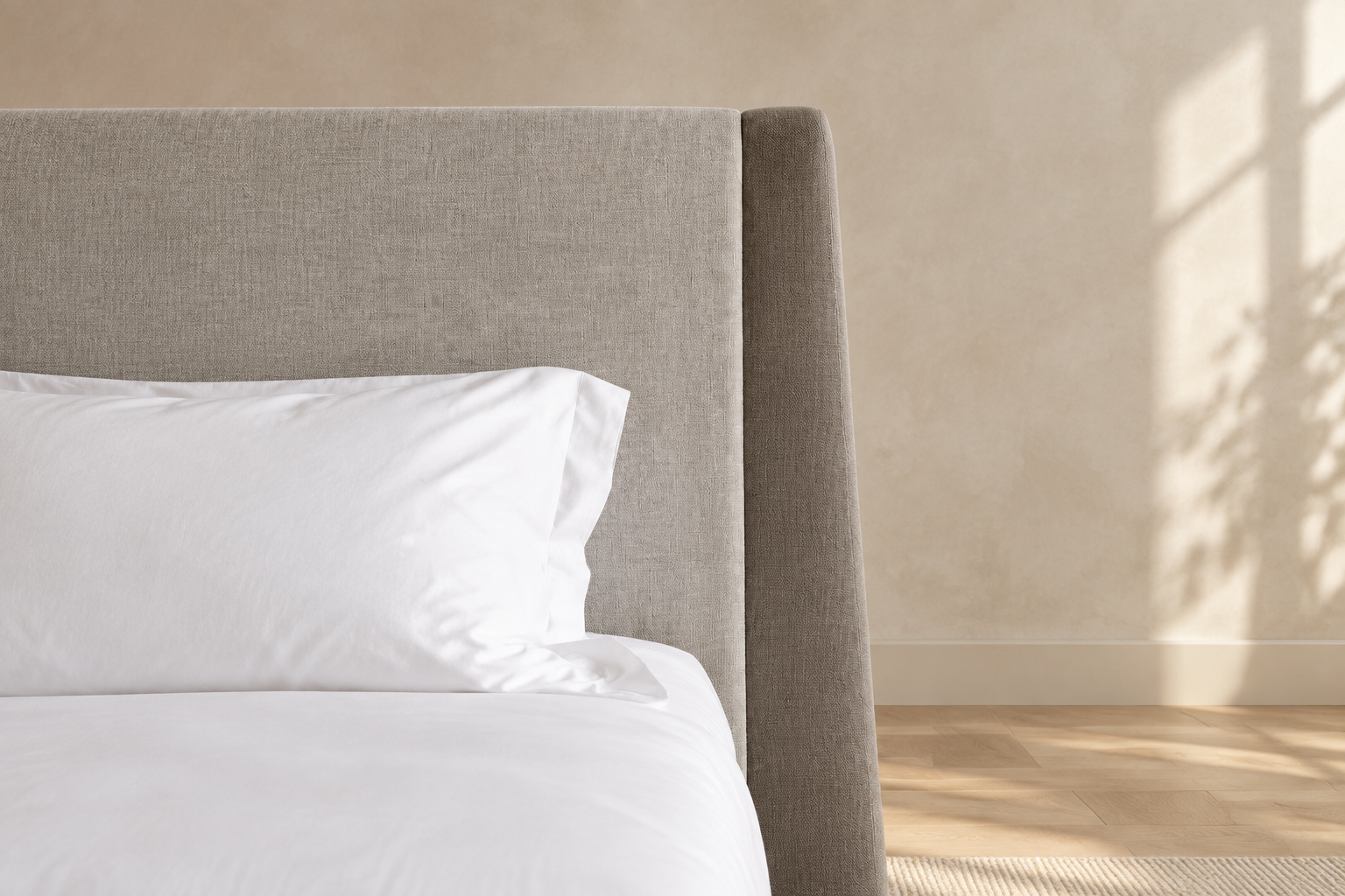 Aven wingback headboard detail