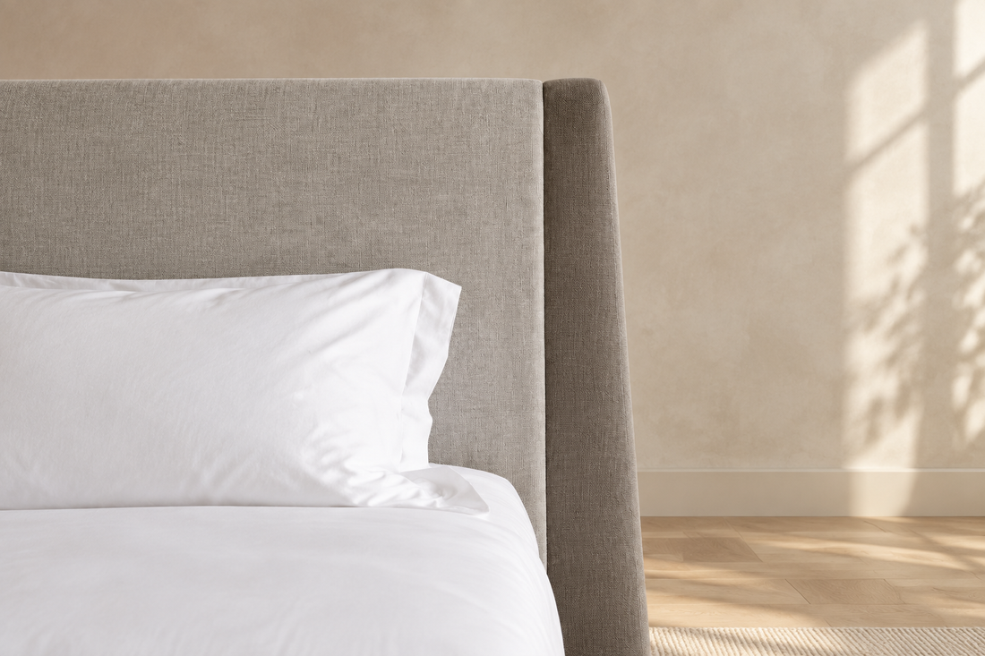 Aven wingback headboard detail