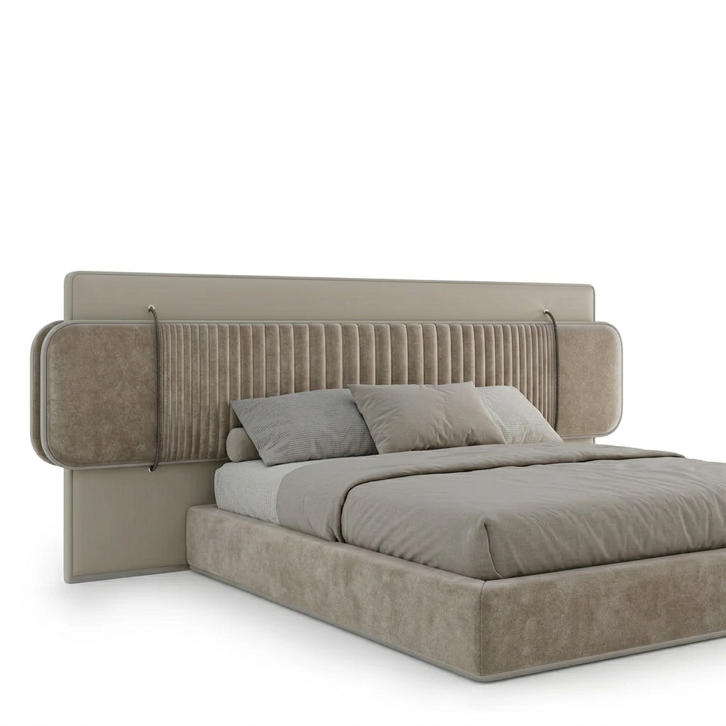 Tavia bed left view on white background