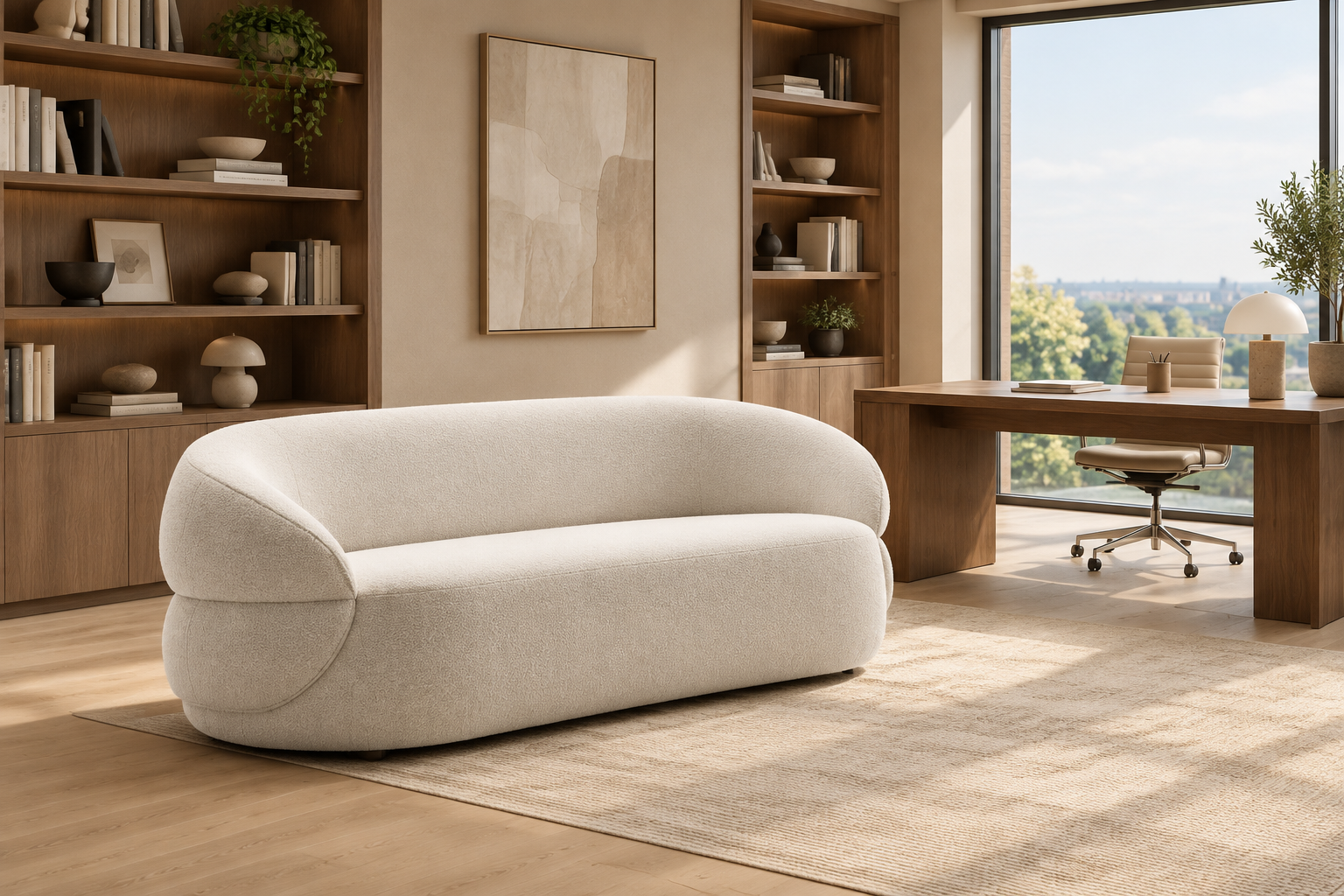 Sorel sofa in a modern home office