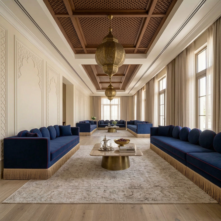 AI-generated Nerissa villa majlis concept in square format