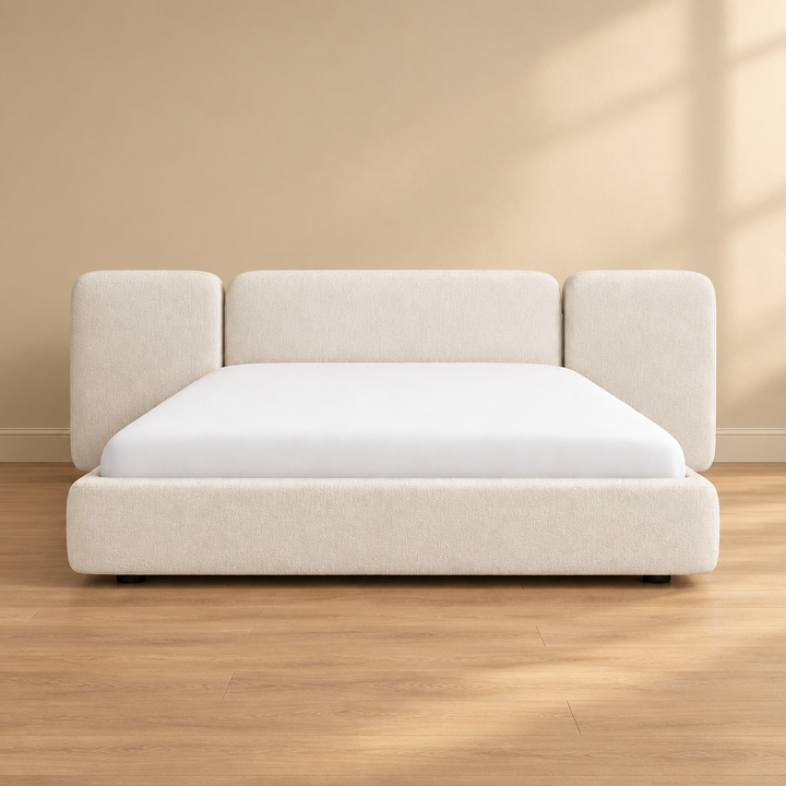 Marlow bed with a warm beige background