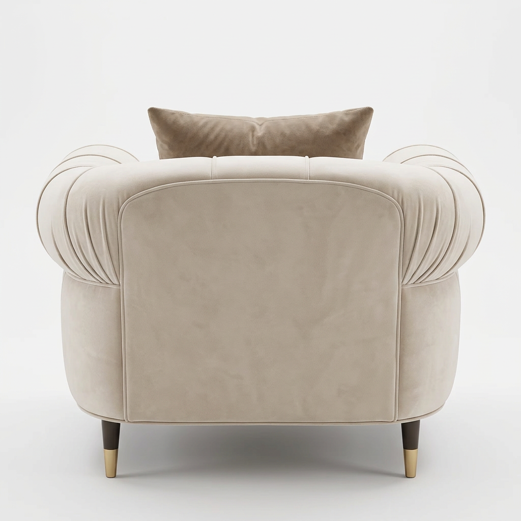 Roswick armchair reconstructed rear view