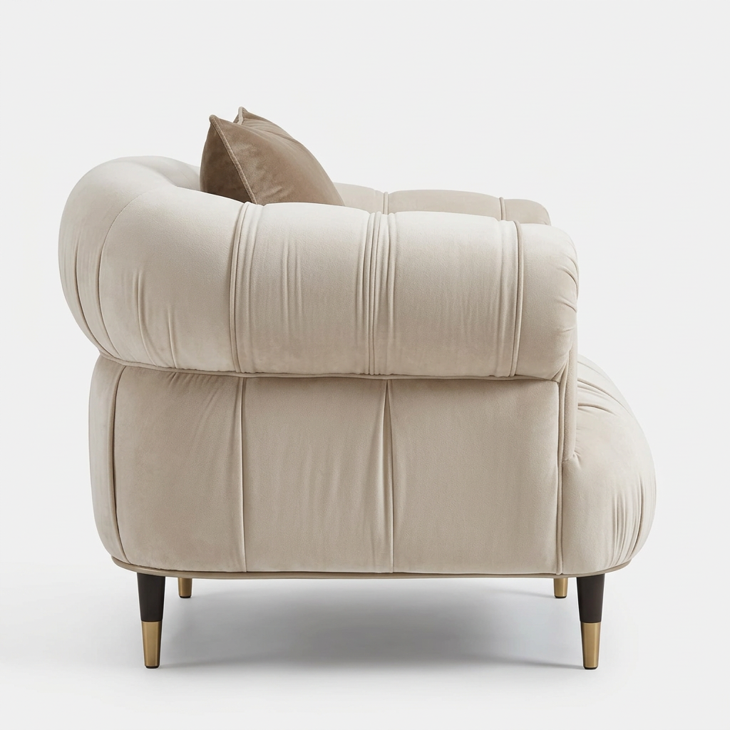 Roswick armchair reconstructed left view