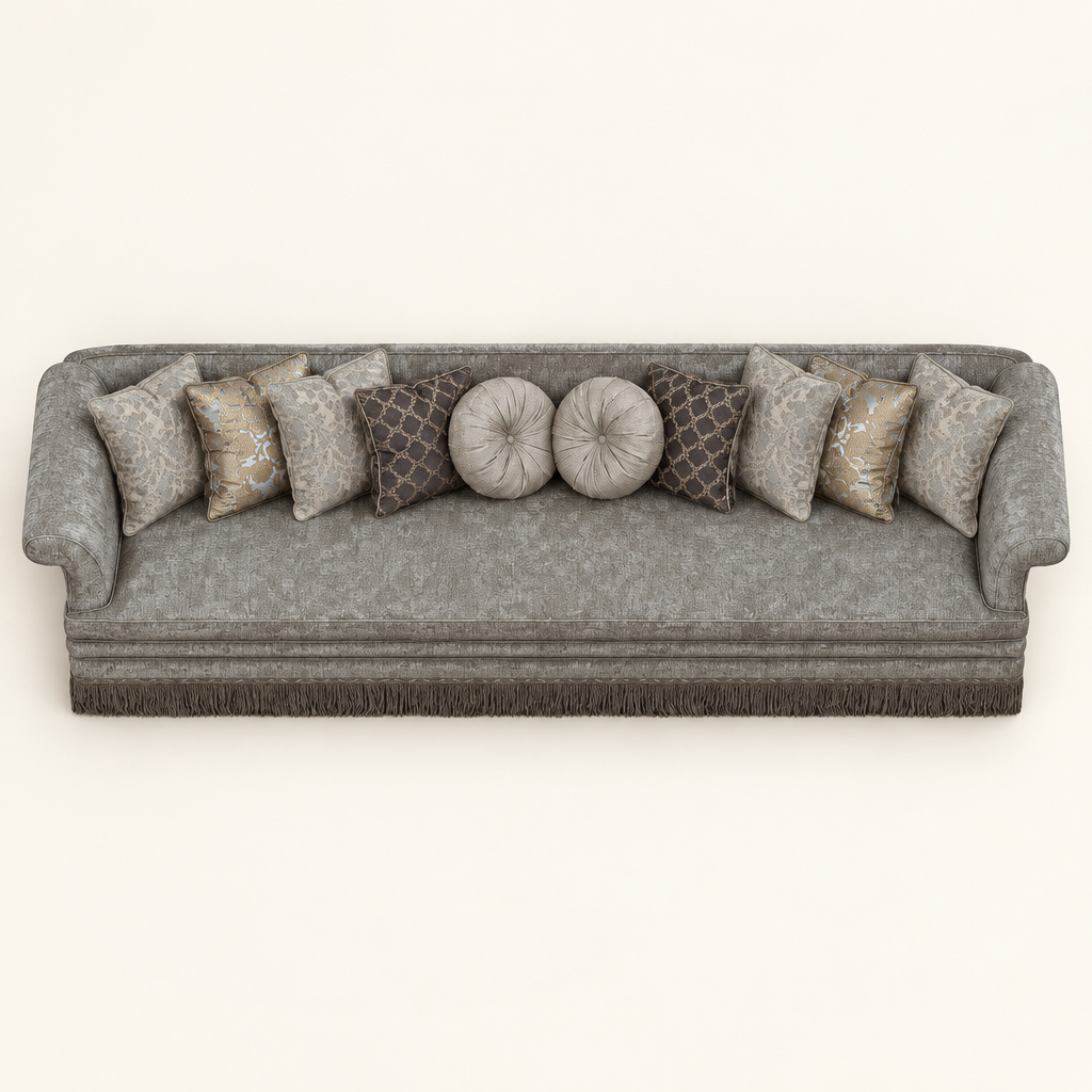 AI-created overhead illustration of the Celestine Classic Sofa