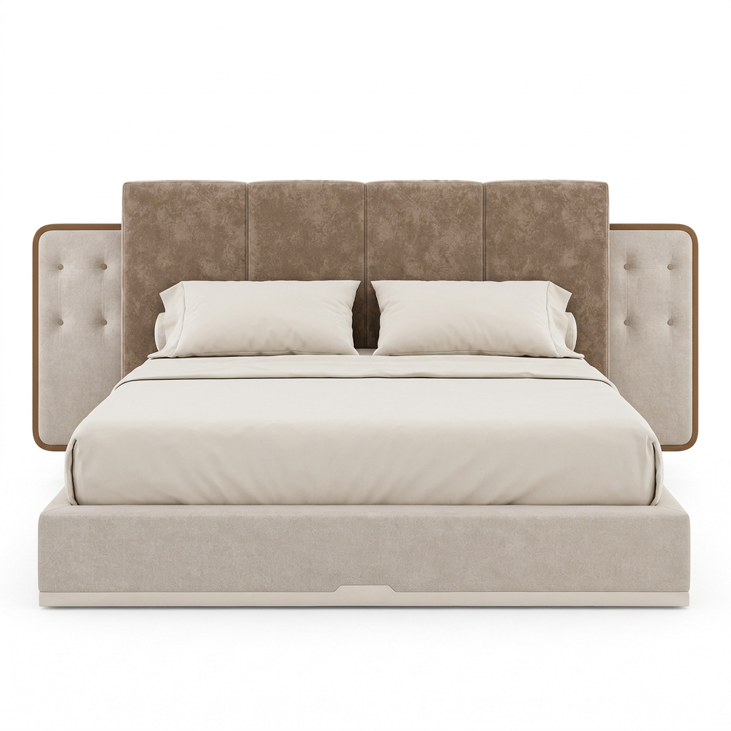 Lola bed, straight-on front view on a white background
