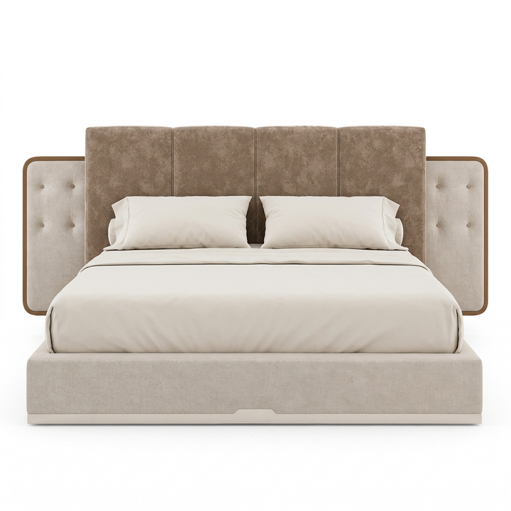 Lola bed, straight-on front view on a white background
