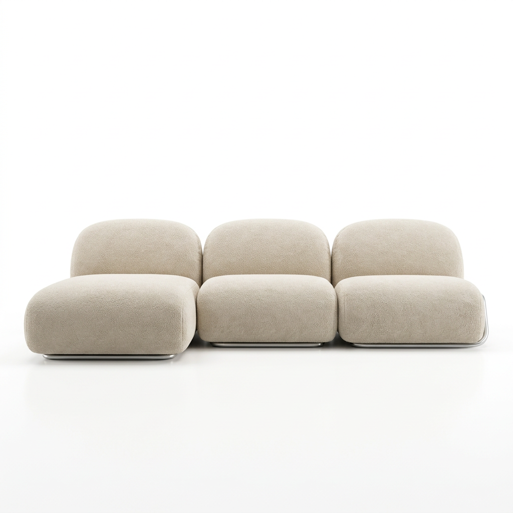 Lorena 3S modular sofa, front view on a white background