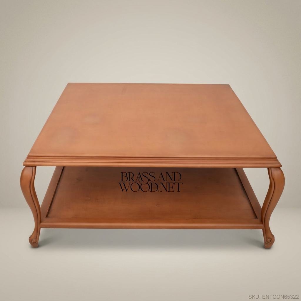 Mirecourt Honey Wood Coffee Table with Lower Shelf