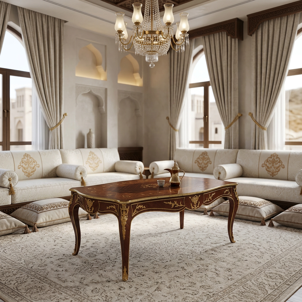 Louis XV table in luxury majlis