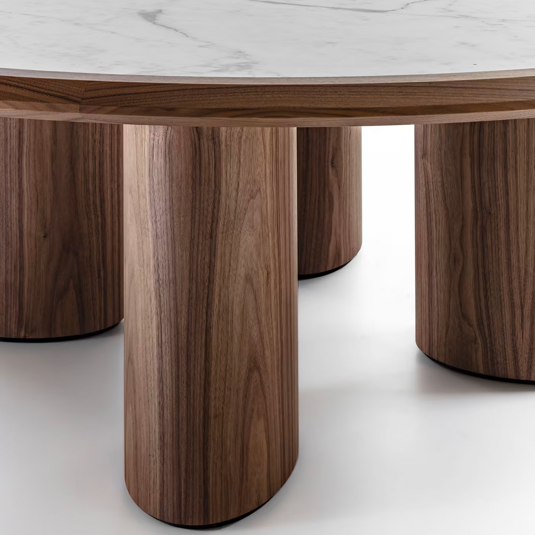 Valdora Round Carrara Marble Dining Table