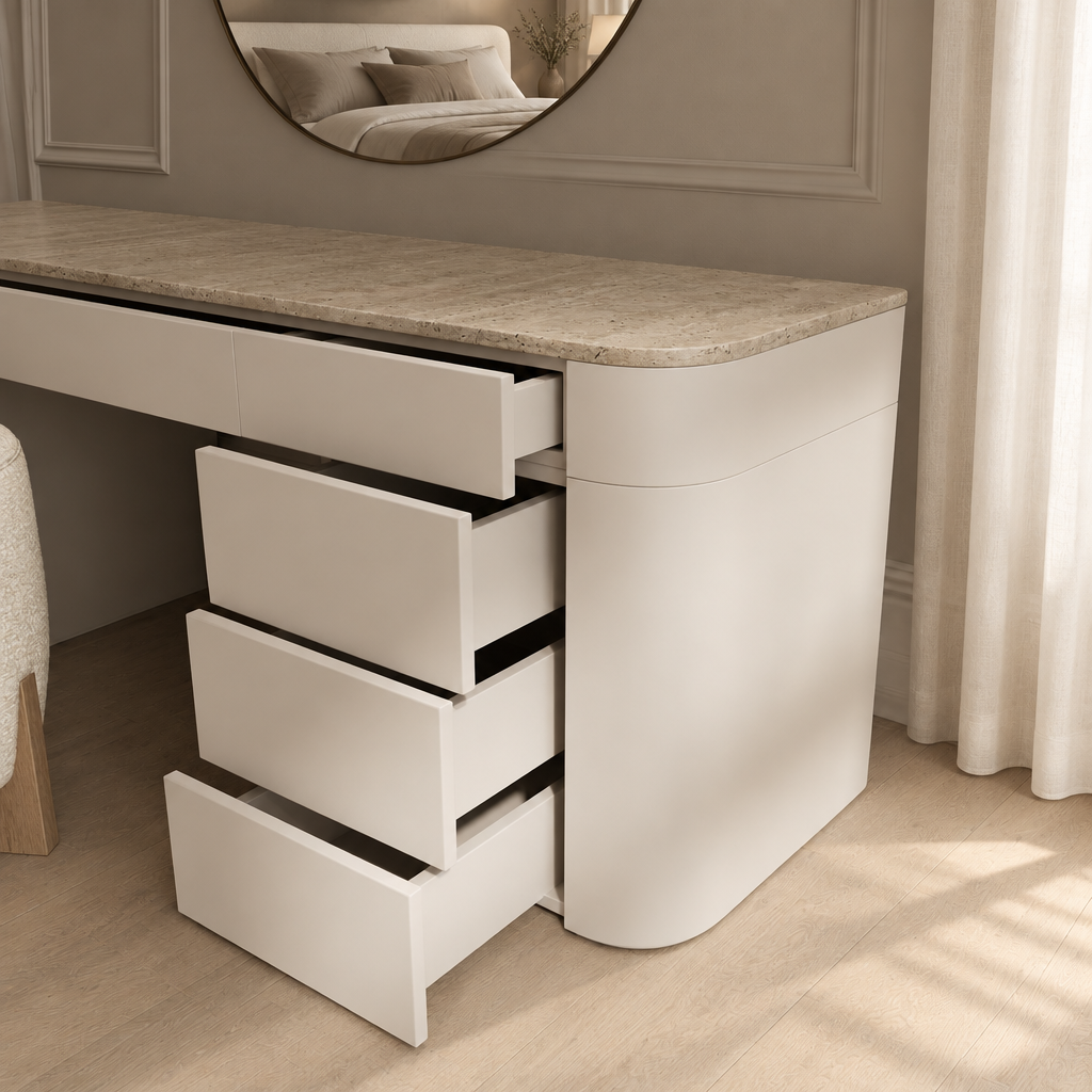 Marcella vanity drawer detail