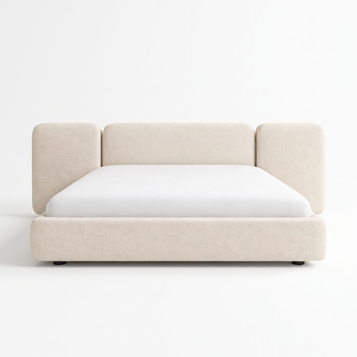 Marlow bed, straight-on front view on a white background