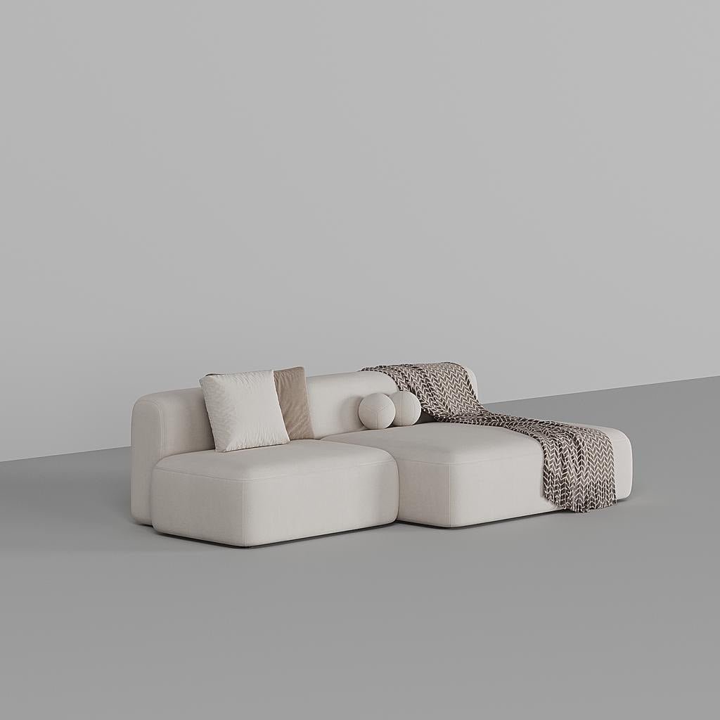 Mars Sofa 3S / White Suede