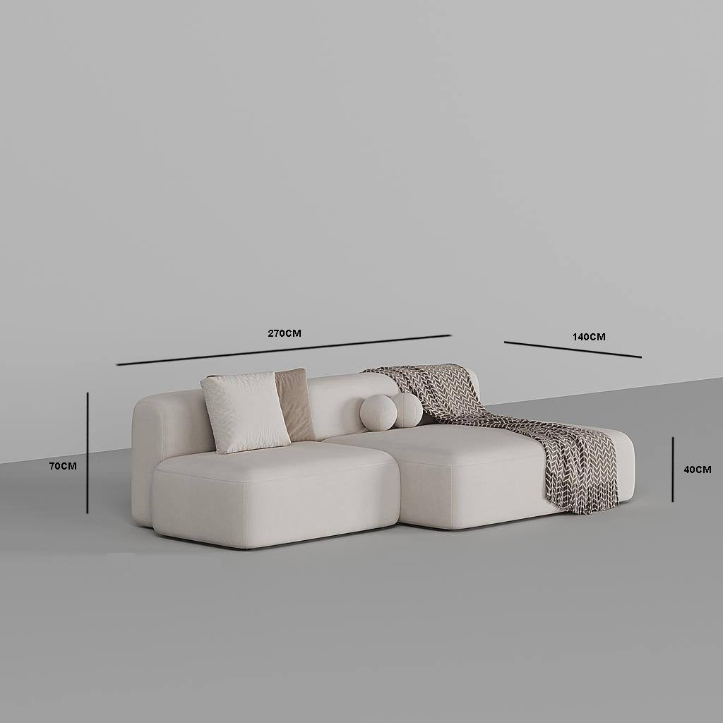 Mars Sofa 3S / White Suede