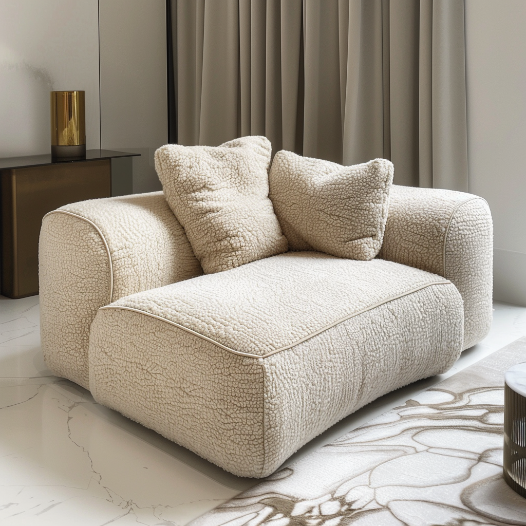 Liora Curved Upholstered Armchair