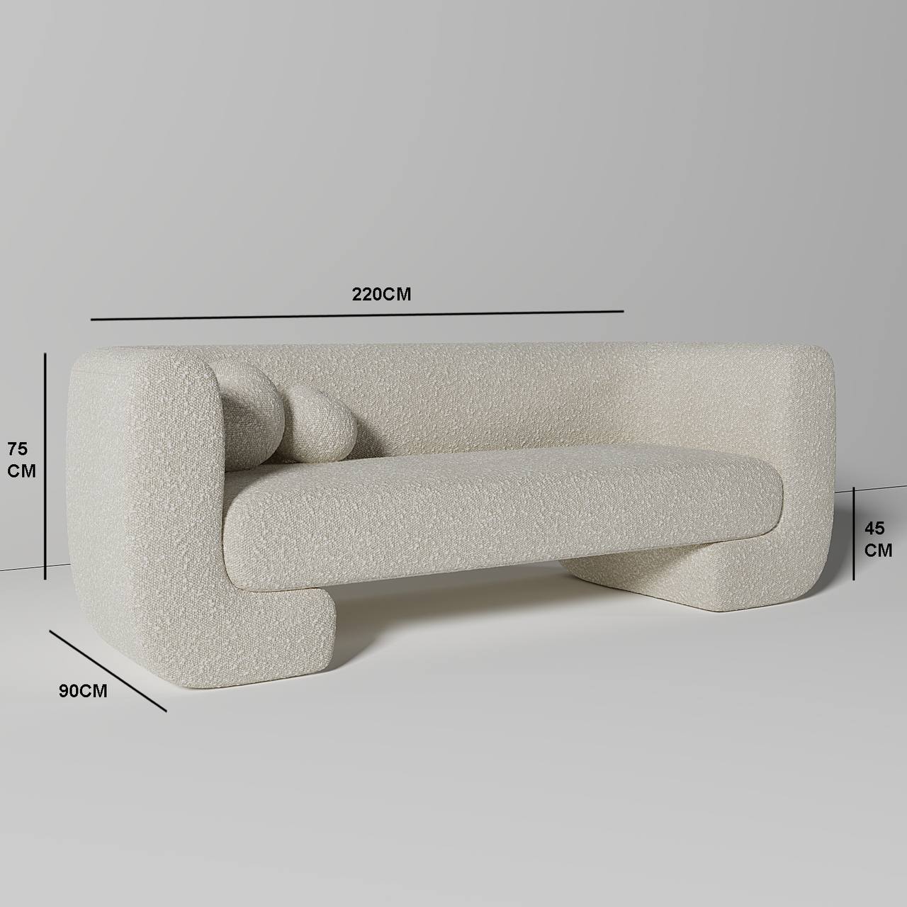 Mistral Sofa 3S  / Off-White Boucle