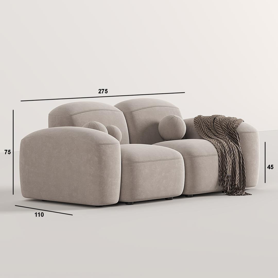 Montana Sofa 2S / Grey Premium Leather