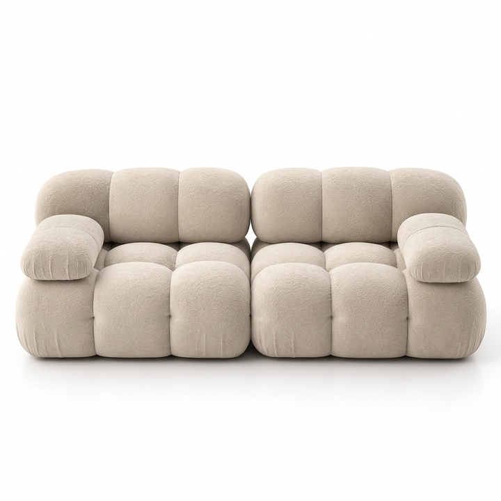 Monte sofa, straight-on front view on a white background