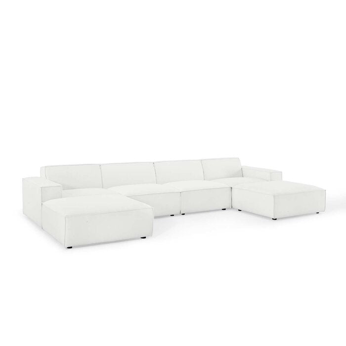 Moscow 4S. Cloud Modular Sofa / 420 W x 192 CM Jade Upholstery