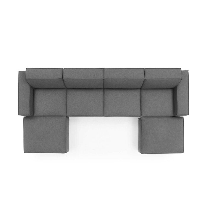 Moscow 4S. Cloud Modular Sofa / 420 W x 192 CM Jade Upholstery