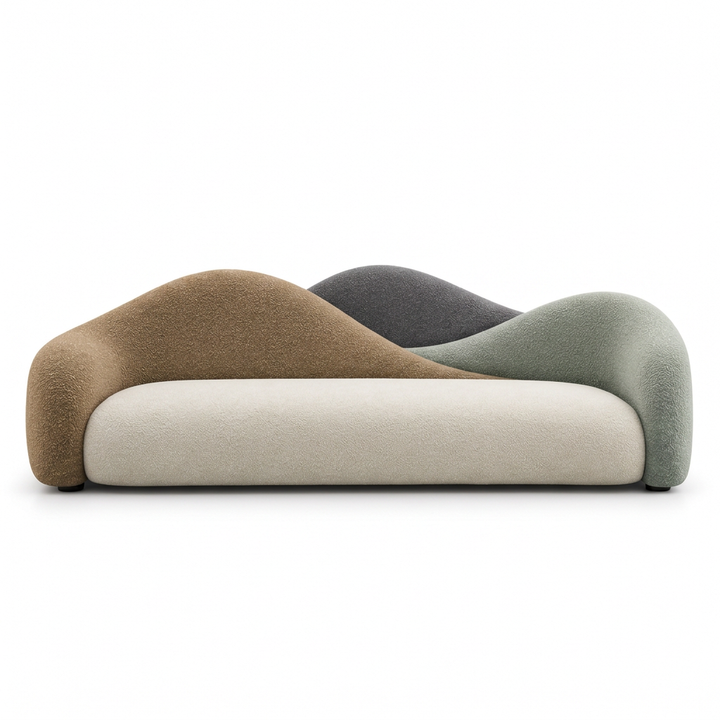 Nerano Mix sofa, straight-on front view on a white background