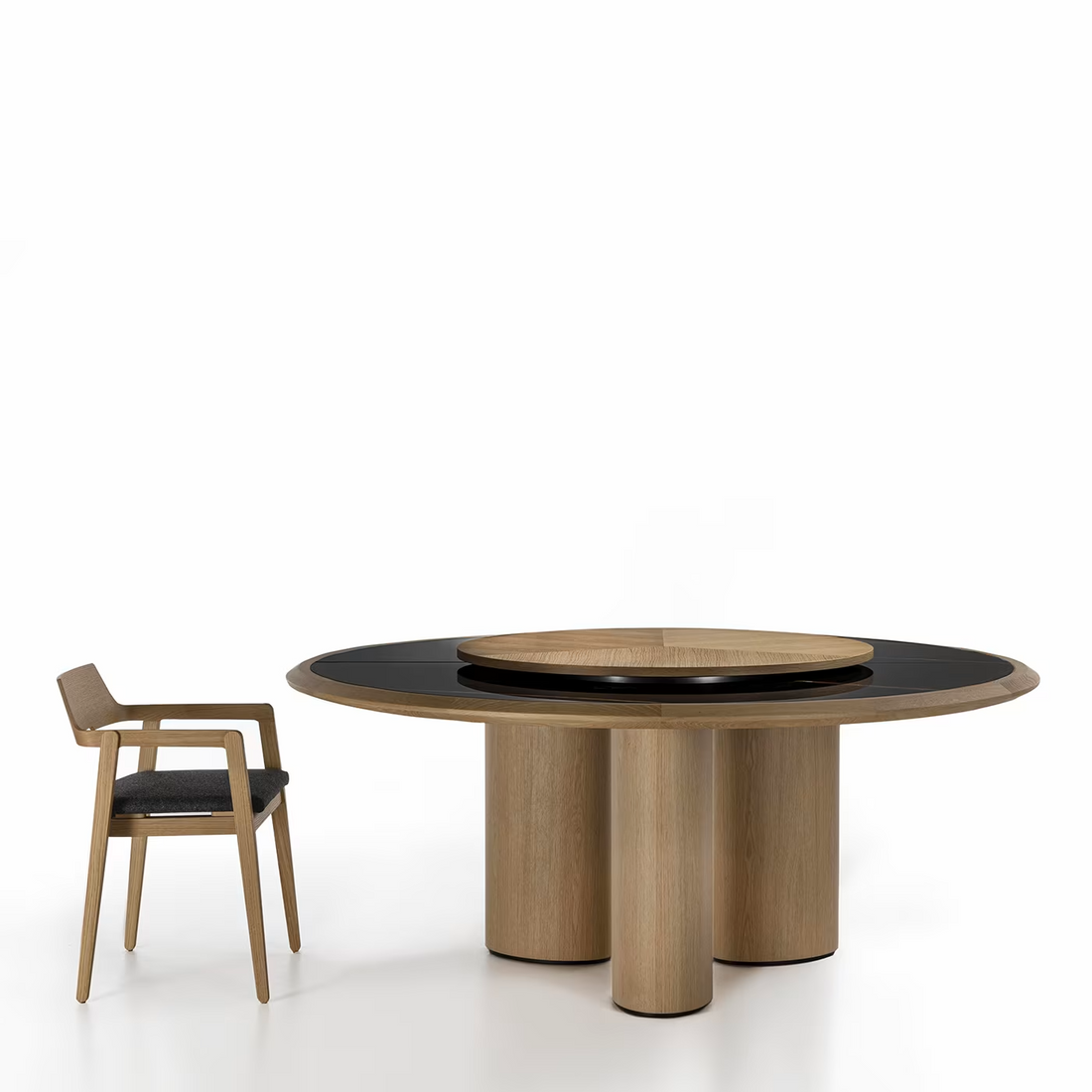 Orvella Round Oak Dining Table
