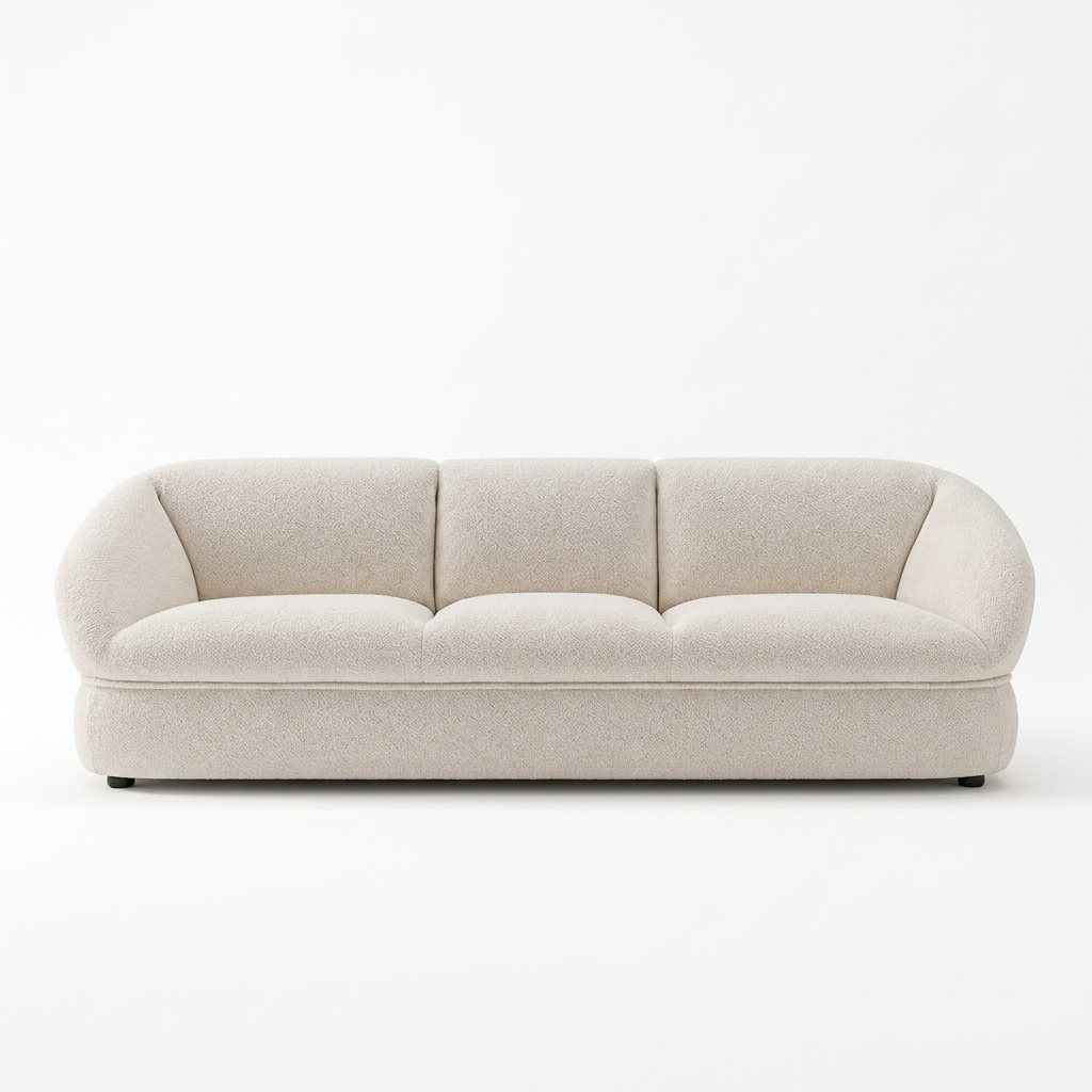 Orel sofa, straight-on front view on a white background