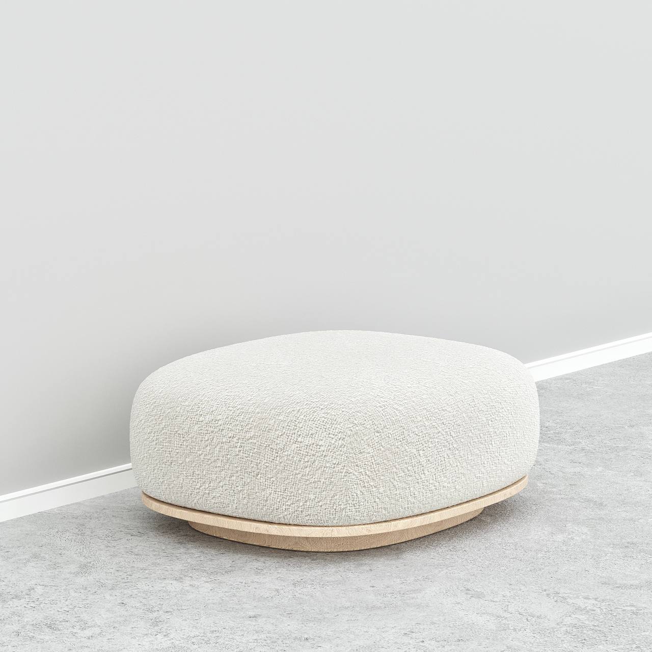 Dreamy Ottoman / White Boucle