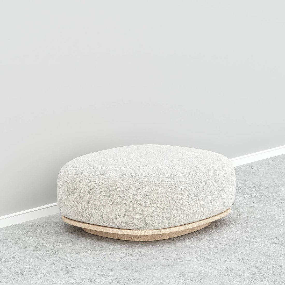 Dreamy Ottoman / White Boucle