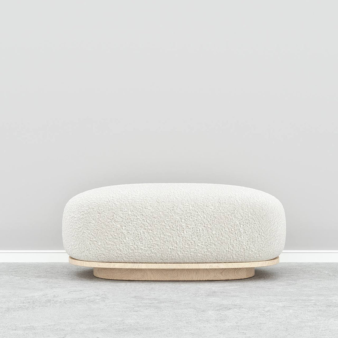 Dreamy Ottoman / White Boucle