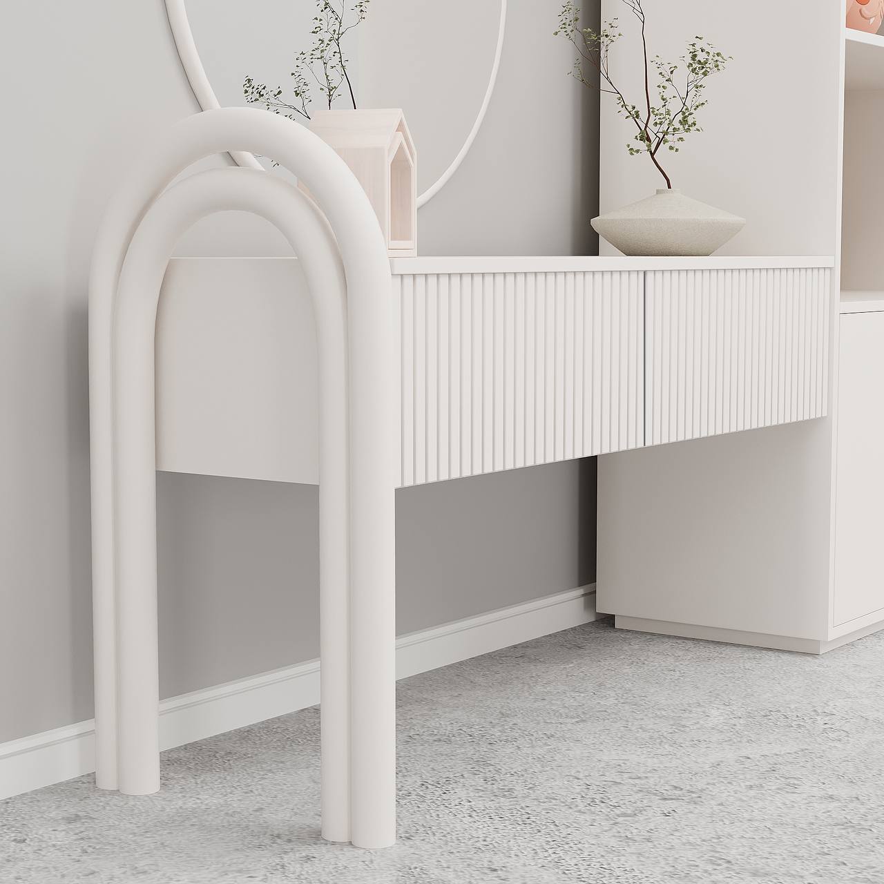 طاولة تزيين بتصميم أرنب / 225 × 45 سم