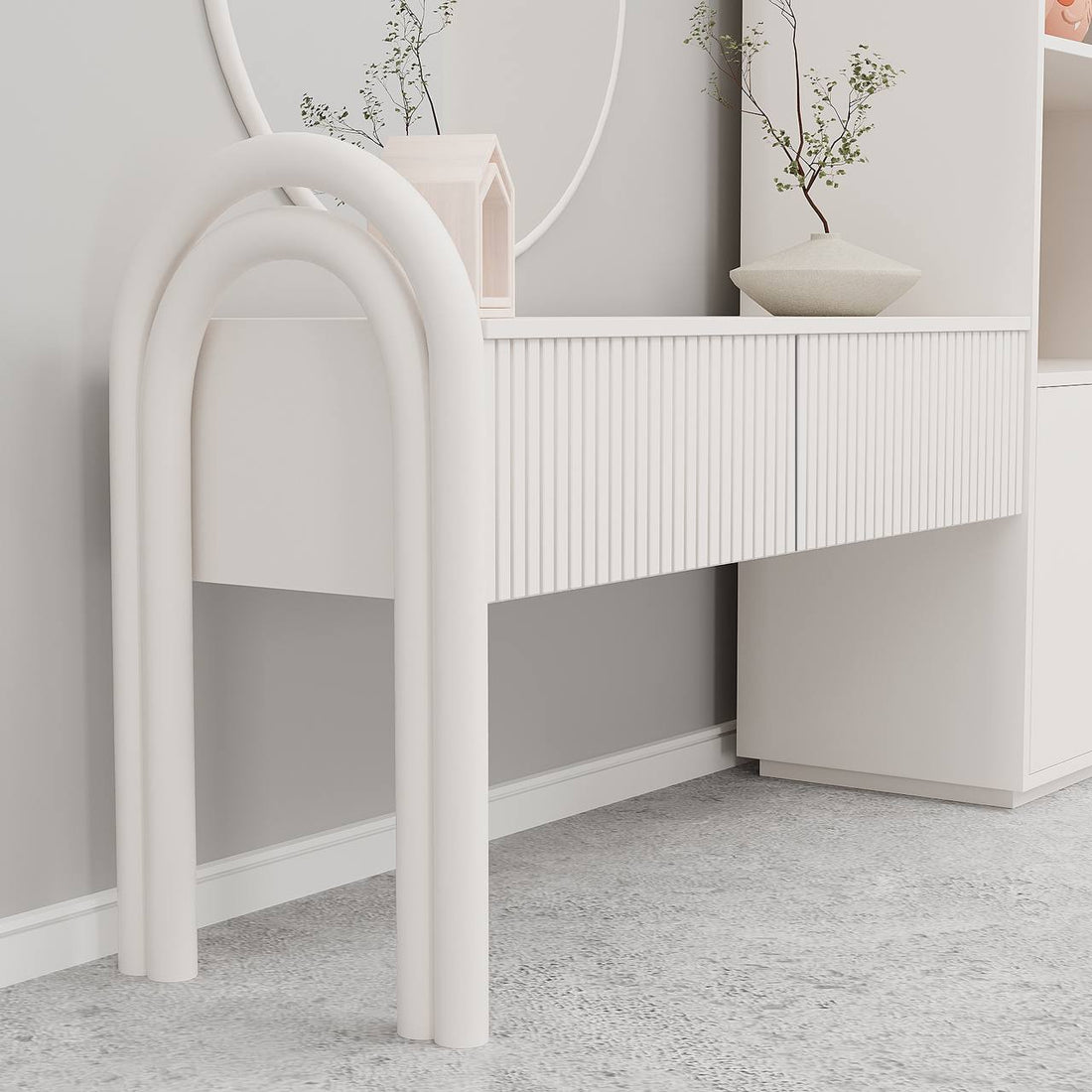 طاولة تزيين بتصميم أرنب / 225 × 45 سم
