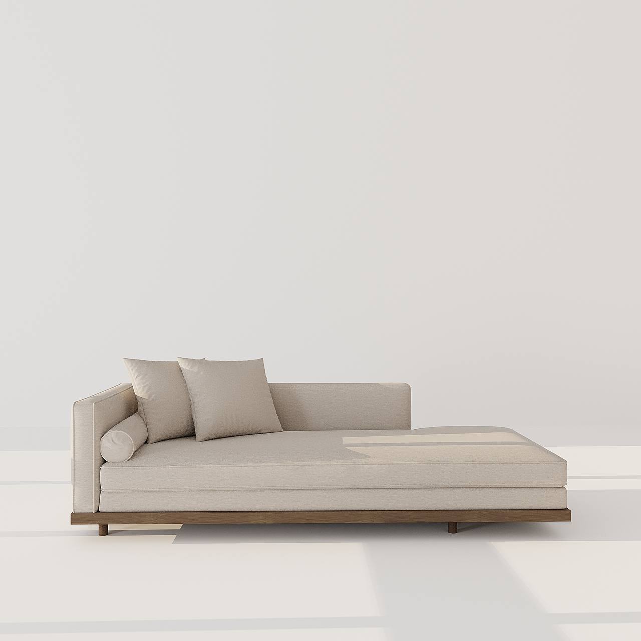 Verona Chaise / Light Beige Linen