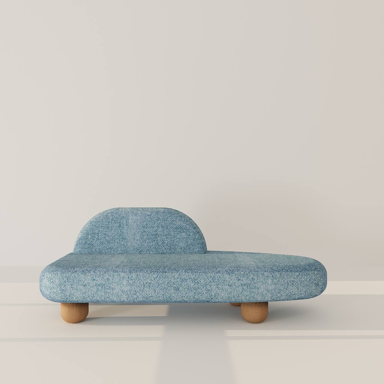 Audrey Chaise / Baby Blue Cotton Blend