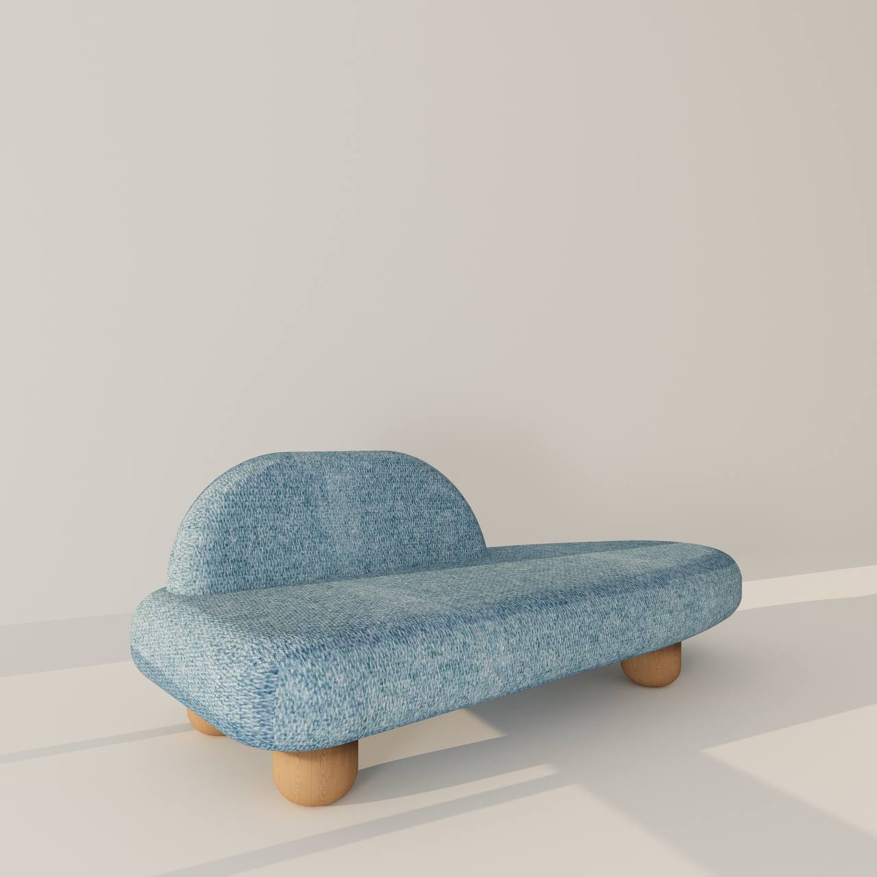 Audrey Chaise / Baby Blue Cotton Blend