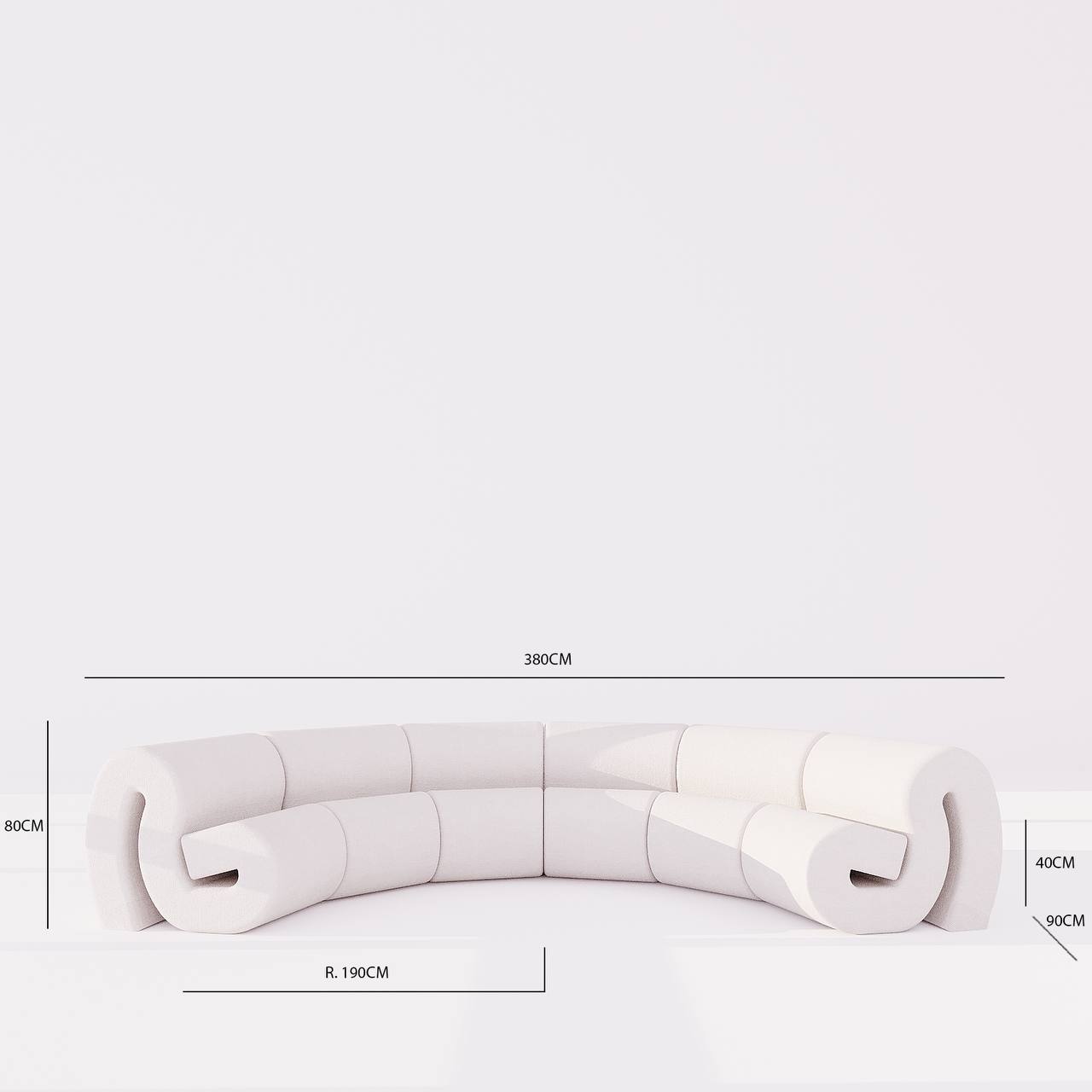 Pluffy Sofa  / White Cotton Blend