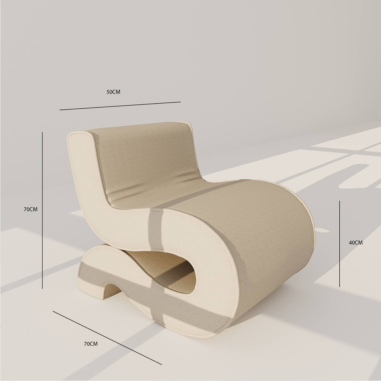 Mariano Chair / Beige Cotton Blend