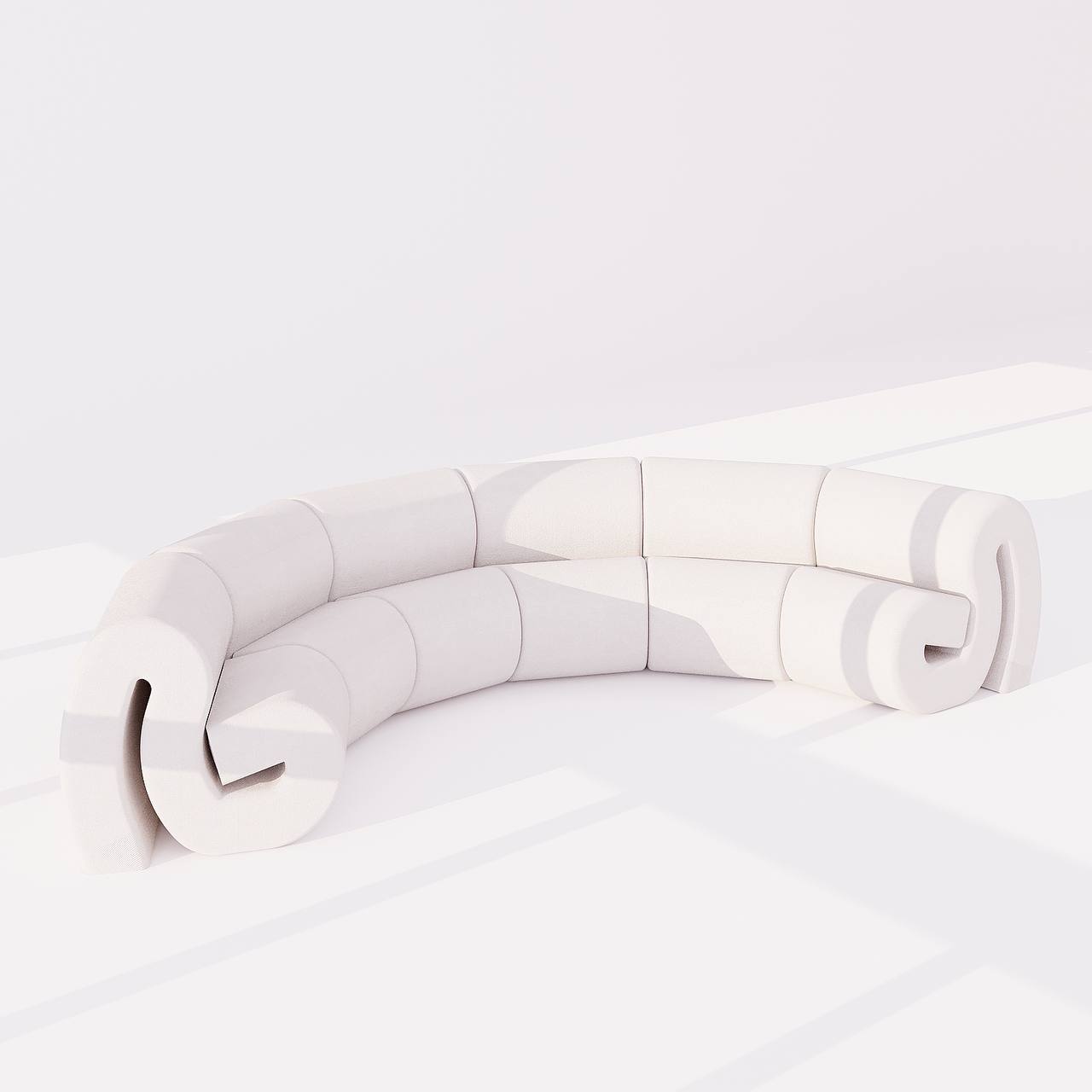 Pluffy Sofa  / White Cotton Blend