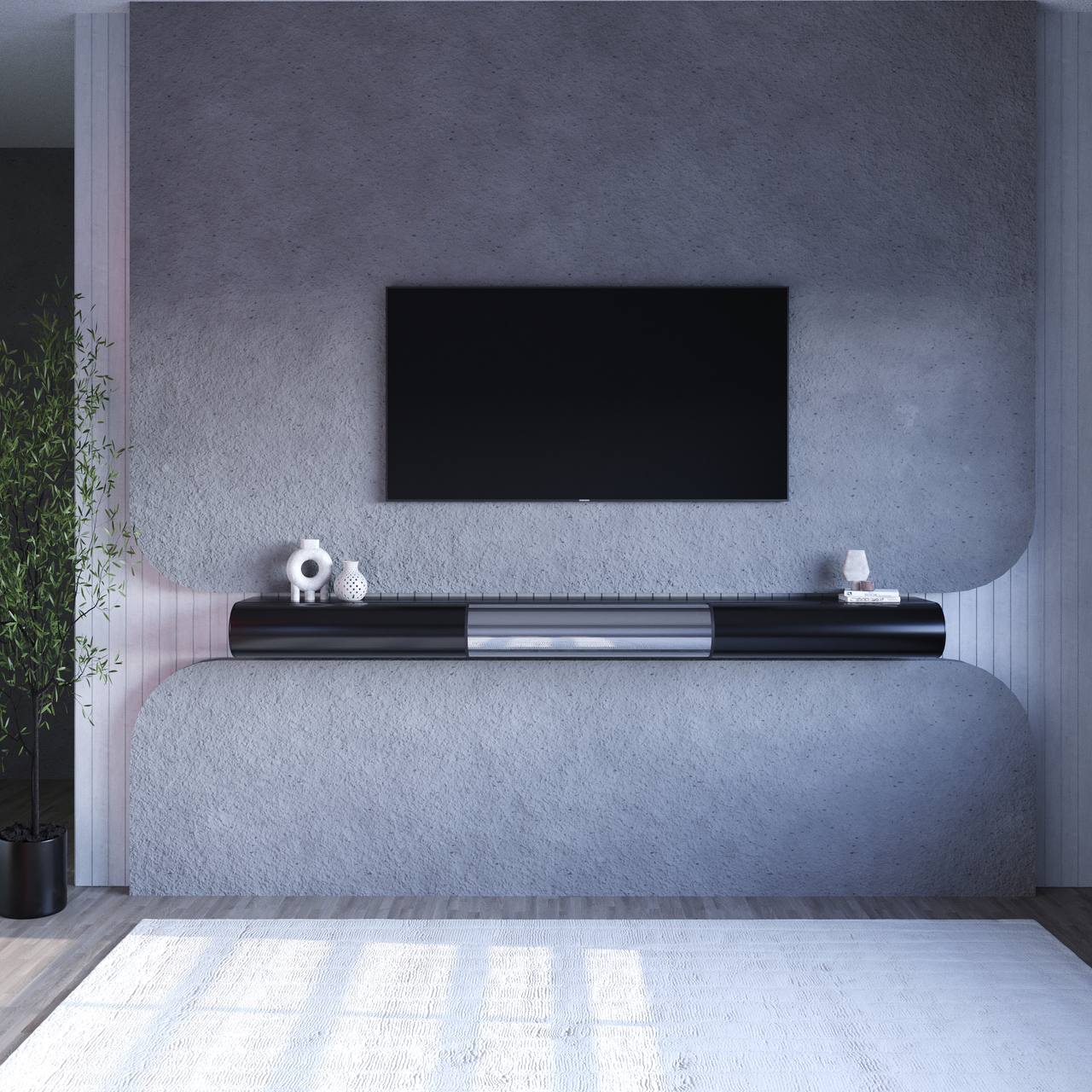 Valentina Wall Mounted TV Unit / 200 x 40 CM