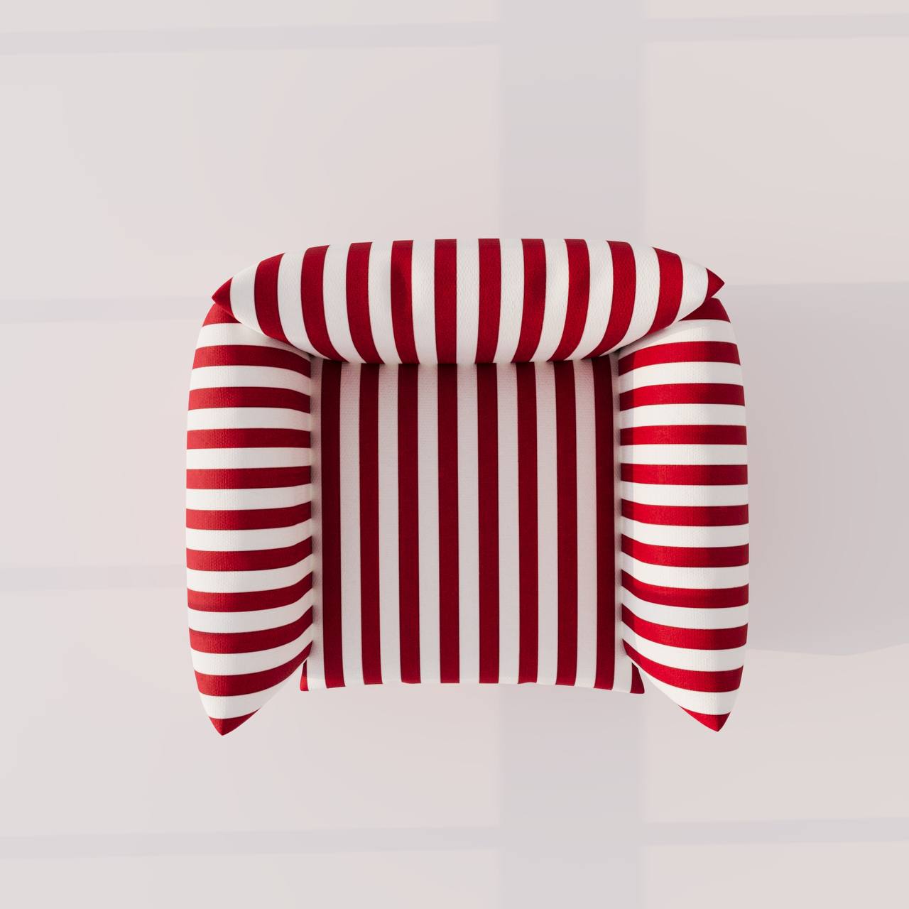 Pillows Armchair / Stripped Satin