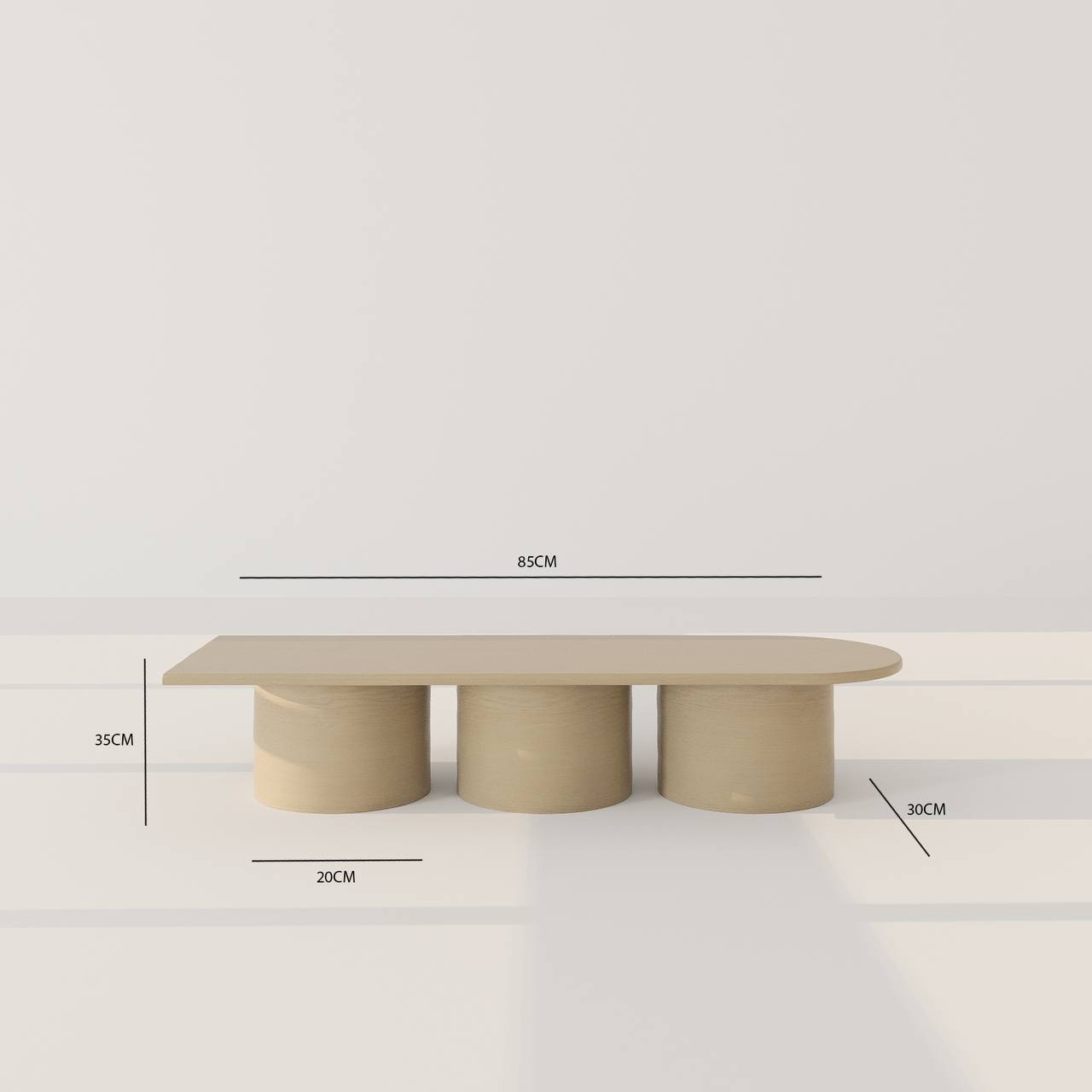 Nuru Oak Coffee Table / 85 x 30 CM