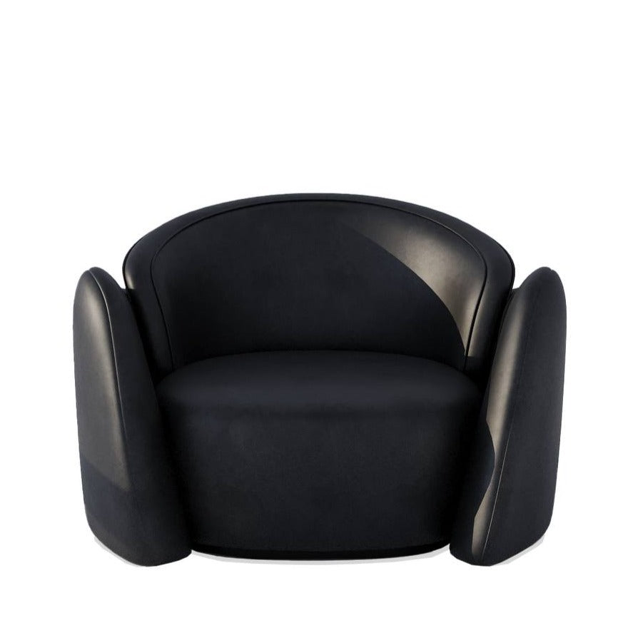 Santo Armchair / Black Faux Leather