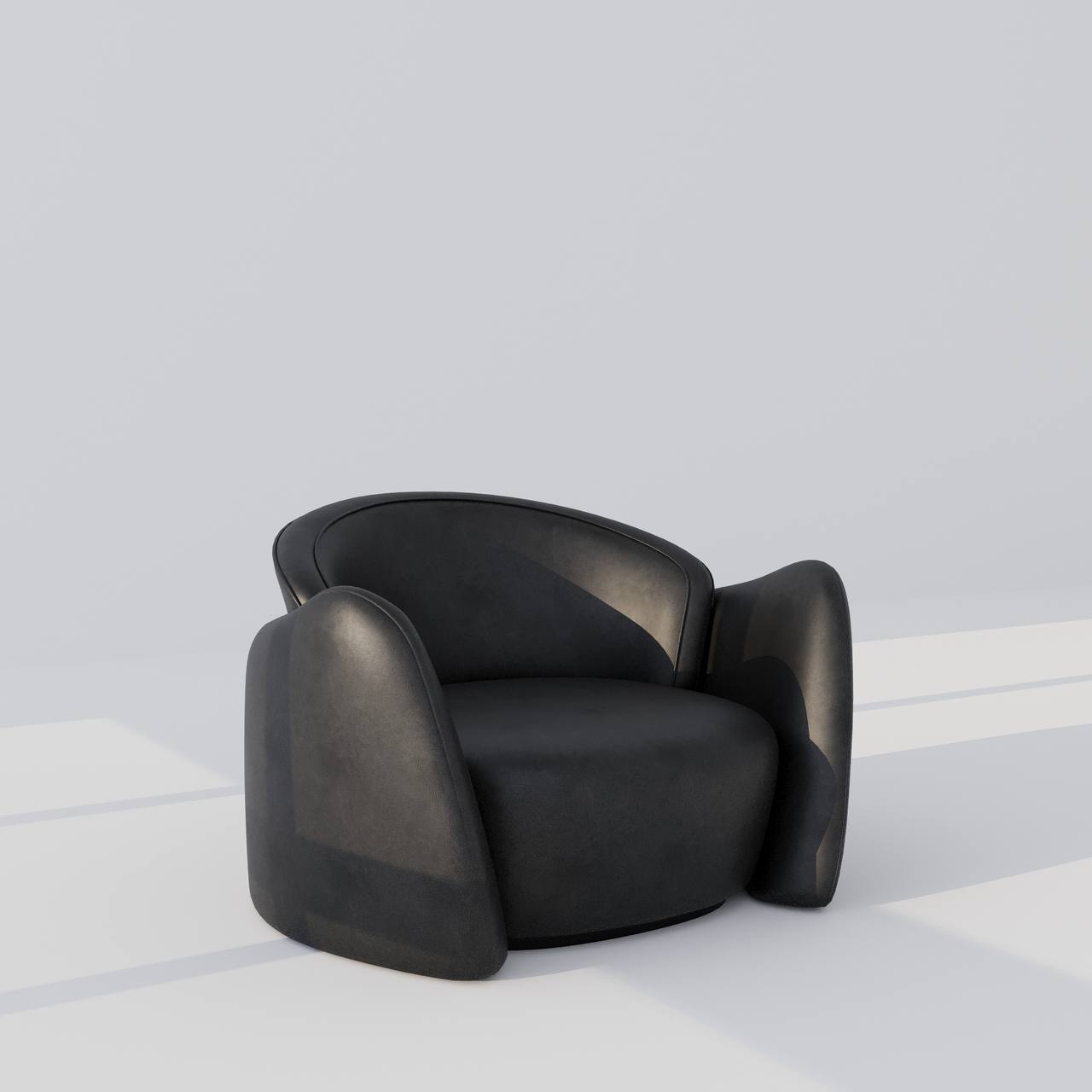 Santo Armchair / Black Faux Leather