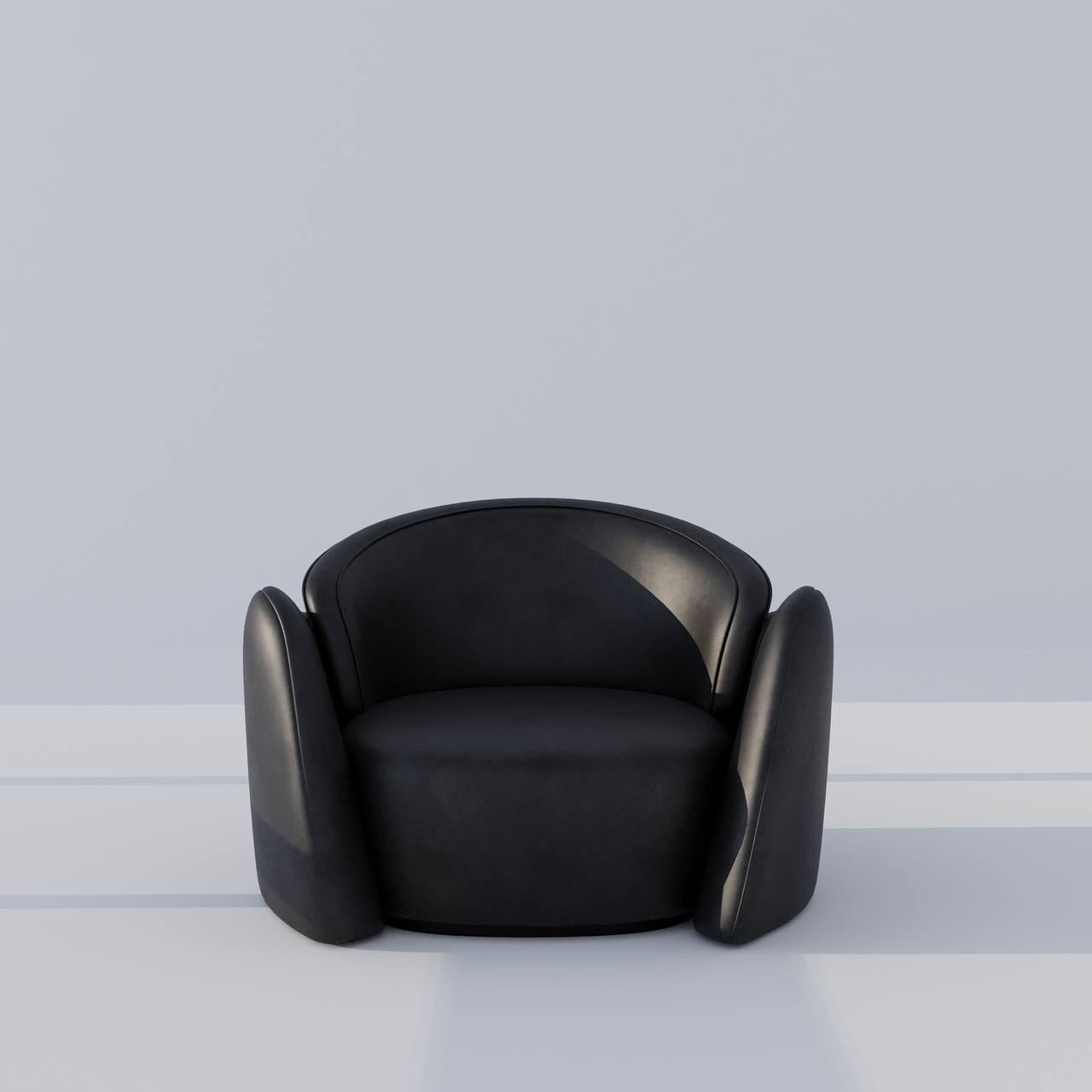 Santo Armchair / Black Faux Leather