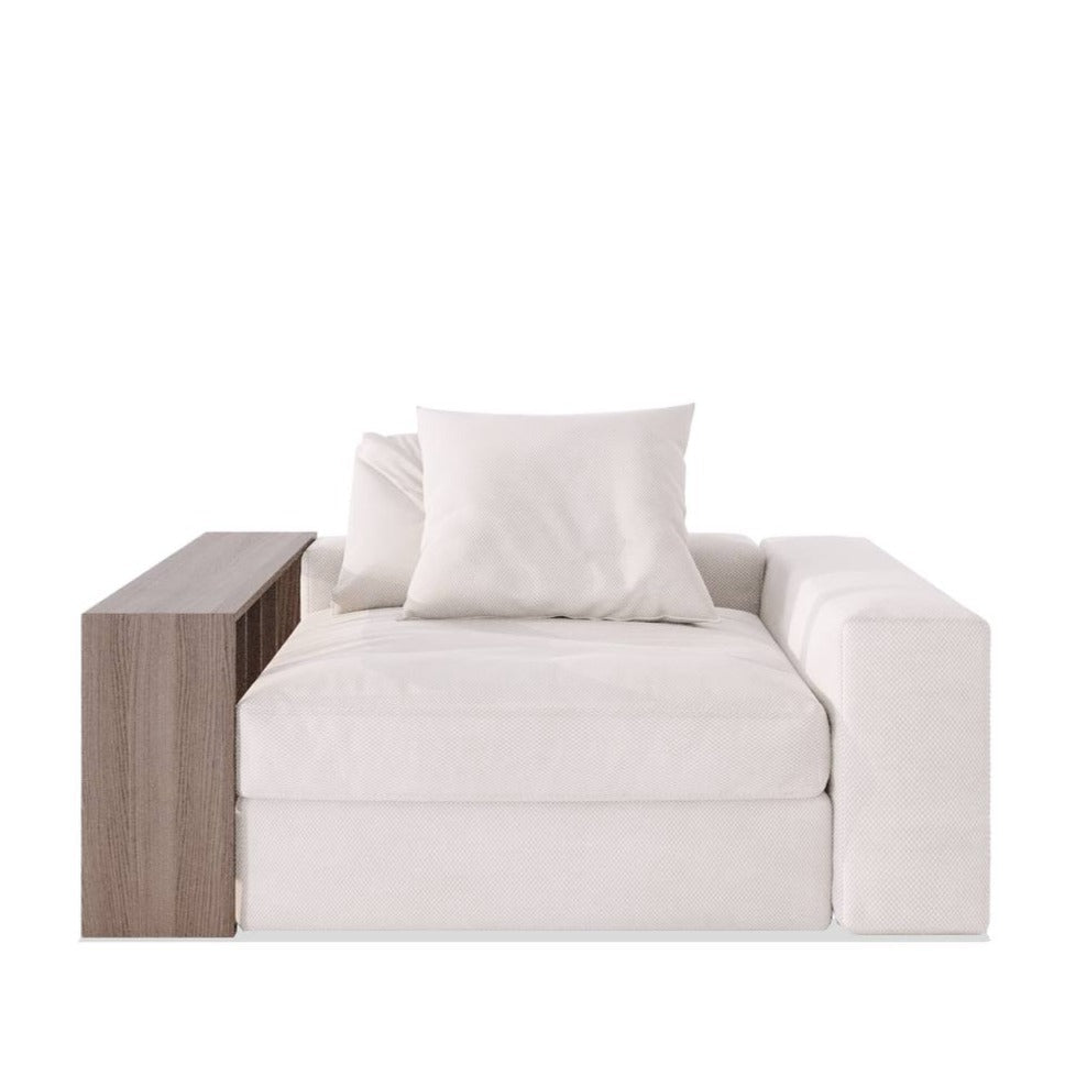 Nolla Armchair / White Cotton-Blend