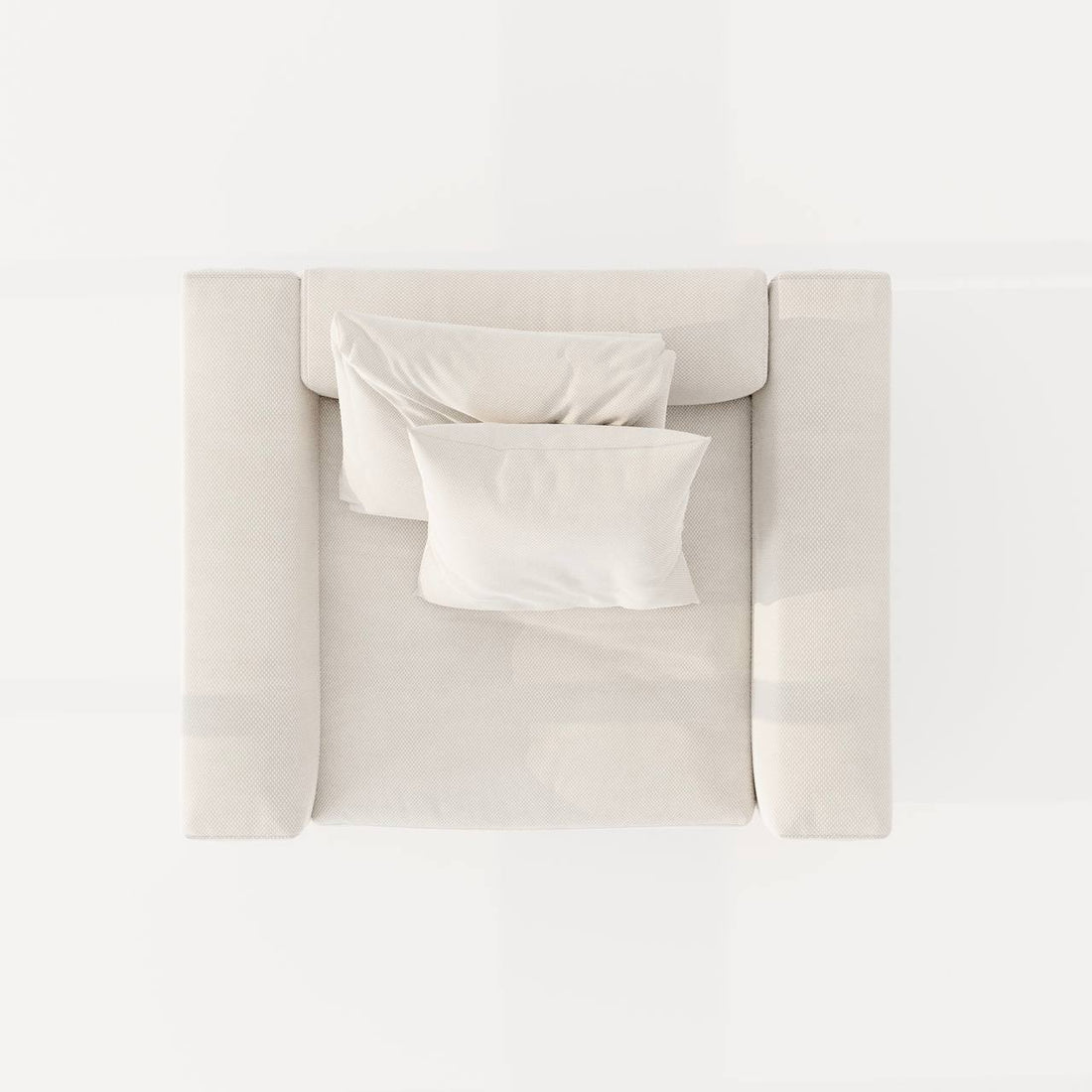 Nolla Armchair / White Cotton-Blend