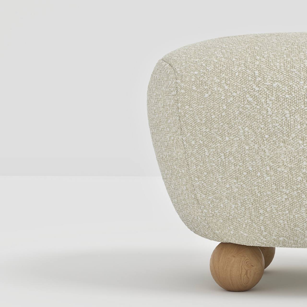 Plumby Stool / Beige Boucle