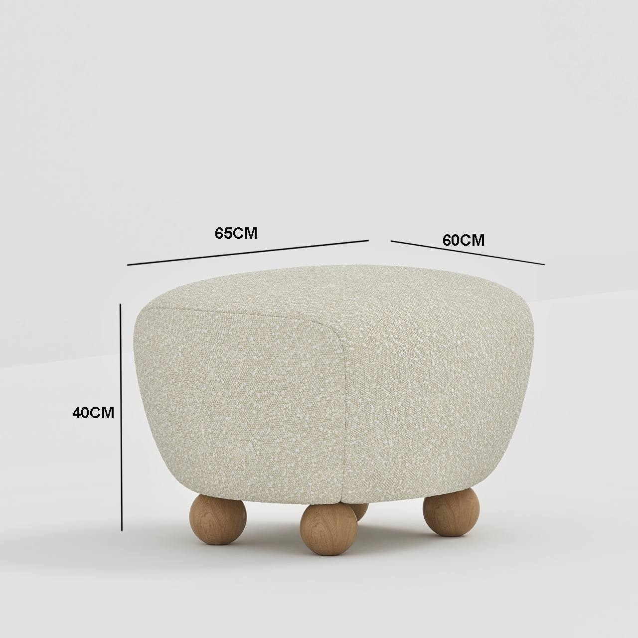 Plumby Stool / Beige Boucle