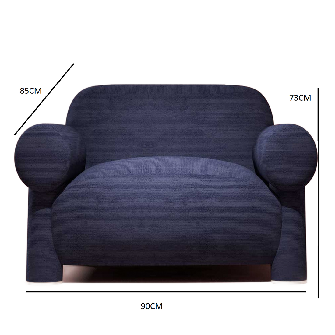 Navo Sofa - Rounded Arm Fabric Sofa